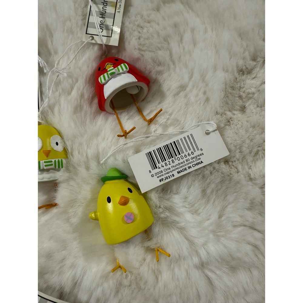 LOT OF 8 One Hundred 80 Degrees Bird Ornament Multicolor Whimsical Spring Easter - Picture 4 of 5
